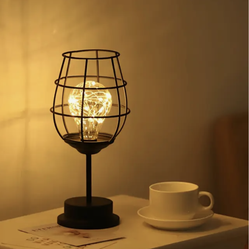 Vinglas led-ljus lampa