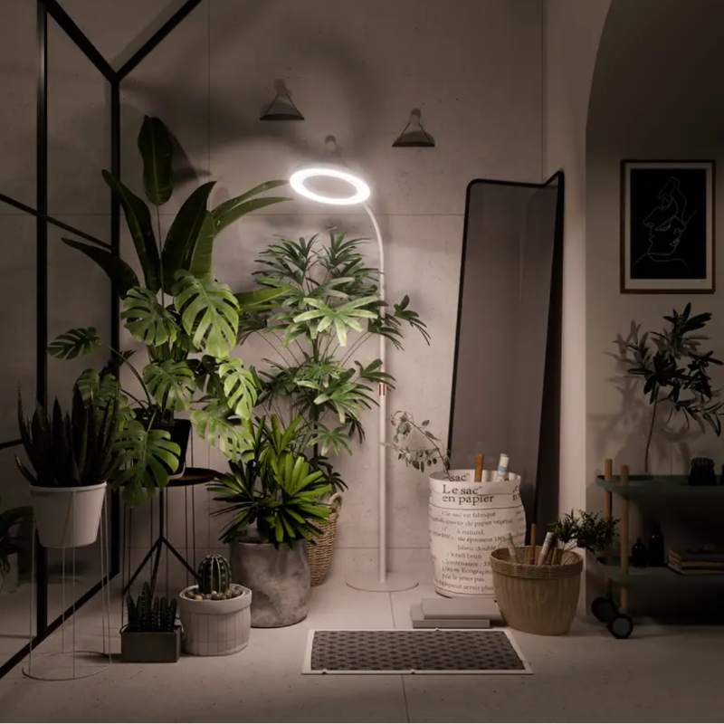 Justerbar växtlampa 130-170 cm vit