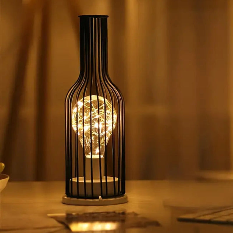 Elegant LED-ljus vinflaska